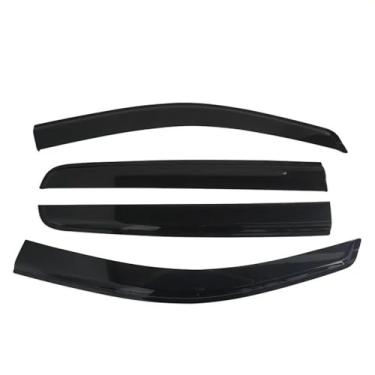 Imagem de GRJQRKHZ Defletor de janela lateral de carro para F&ord Ranger T9 2022-2024 Weathershied viseira de porta vento sol proteção chuva janela lateral defletores de vento