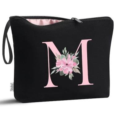 Imagem de Bolsa de maquiagem Vavabox A-Z personalizada preta para mulheres