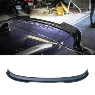 Imagem de Spoiler de teto traseiro do carro, peça de modificação de asa compatível com Golf MK8 Variant Spoiler traseiro de teto acessórios de carro exterior (aparência de carbono)