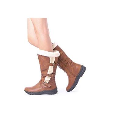 Imagem de Bigfanshu Botas femininas com salto lazer confortável plana vento escolar doce versátil tamanho grande cano baixo neve, Amarelo, 37 M EU