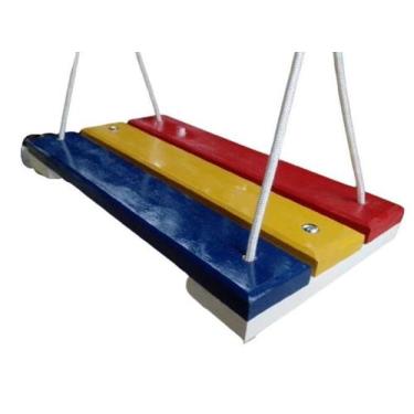 Imagem de Balanço Gangorra Infantil Madeira 40X20 Colorido Até 70Kg - Shoppingne