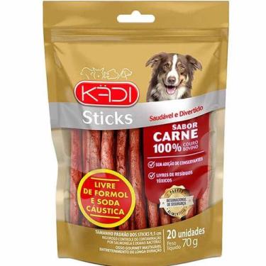 Imagem de Sticks Kadi Petisco Ossinho para Cães sabor Carne 20 un 70g