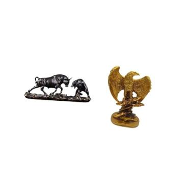 Imagem de Fenteer Escultura E Estátua de Animal de Touro, Urso, Vaca, Gado, Feng Shui Moderno, Ornamento de Mesa, Arte para Escritório, Casa, Estantes, Sala de Jantar,