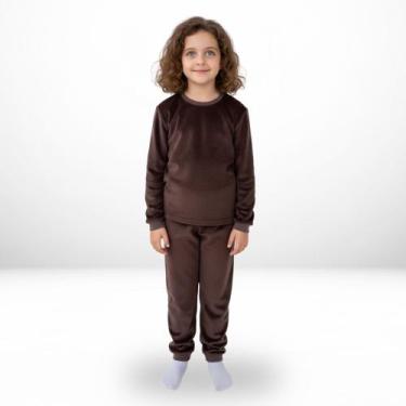 Imagem de Pijama de Inverno Quentinho Infantil Plush/Fleece Diversas Cores taman