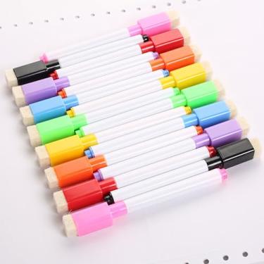 Imagem de Mingzhe Marcador de Apagamento a Seco, Ponta Fina Magnética, Baixo Odor, Apagadores de Quadro Branco, 2 Peças, Crianças e Adultos (Vermelha)