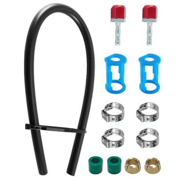 Imagem de Kit de emenda de linha A/C universal com mangueira nº 6 de 61 cm para substituição de linha 800-673 de 5/40.6 cm, kit de conector de emenda de reparo de ar condicionado