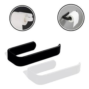 Imagem de 2X Suporte Porta Papel Higiênico Parede Adesivo 3M Premium