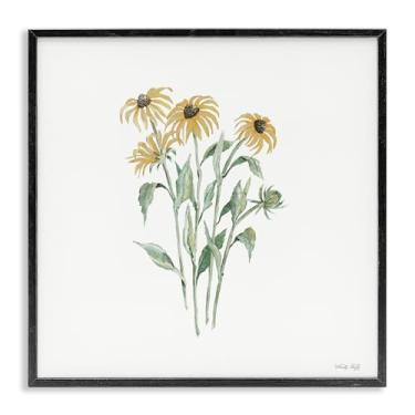 Imagem de Stupell Industries Arte giclée emoldurada cinza Susan botânica de olhos pretos, design de Cindy Jacobs, 61 x 61 cm