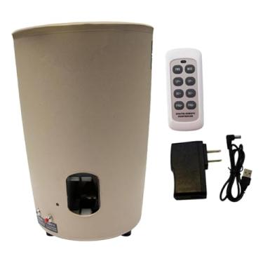 Imagem de simhoa Robô de tênis de mesa, máquina de bolas automática portátil, bolas de saque com efeito para iniciantes, Cor Cáqui