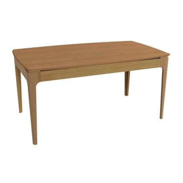 Imagem de Mesa De Sala Jantar Mira Madeira Maciça C- Tampo Madeirado 170x90cm Carvalho-canela - Kappesberg