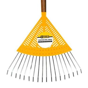 Imagem de Vassoura Para Grama Com Palheta Em Aço 380mm - Dtools