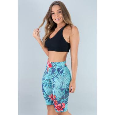 Imagem de Bermuda Suplex Cintura Alta Fitness Feminino Mvb Modas-Feminino