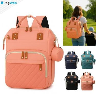 Imagem de Mochila Maternidade Bolsa Bebê Grande Multifuncional Baby Passeio Impe