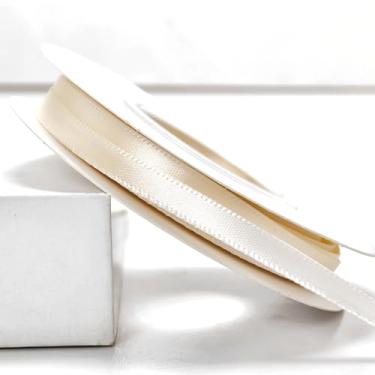 Imagem de Rolo de fita de cetim de 0,6 cm x 20 metros, fita dupla face de tecido de cor sólida adequada para embrulho de presente, artesanato, casamentos, acessórios de cabelo, arranjos de flores, decorações de