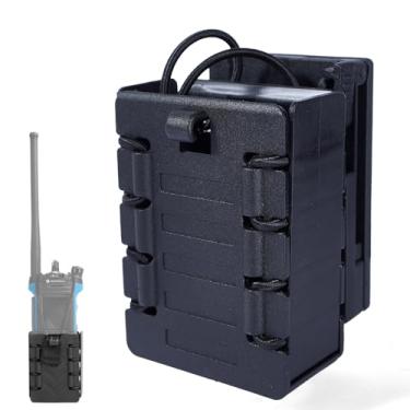 Imagem de Estojo compacto para walkie-talkie de polímero para rádio, clipe de colete MOLLE, duas vias, bolsa de rádio, interfone, bainha de transporte para polícia, segurança, bombeiro, resgate, EMT