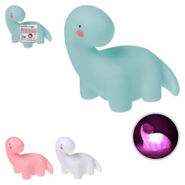 Imagem de Luminária Dinossauro a Bateria com Luz Suave - Decoração Infantil Criativa para Quarto e Mesa de Estudos
