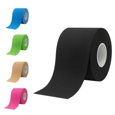 Imagem de Fita Tape Bandagem Elástica 5m – Adesiva, Resistente à Água, Alívio de Dores e Recuperação Muscular Rápida (Preto)