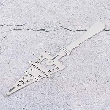 Imagem de Generic Conjunto Exclusivo de Colher de Absinto para Coquetel, Filtro de Vidro para Bar de Coquetel Em Aço Inoxidável 304 Com Design Antigo para Entusiastas de Bar (Colher de absinto Torre de Ferro)