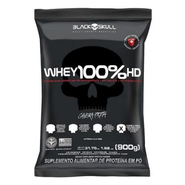 Imagem de Whey 100% HD Refil (900g) - Black Skull, Chocolate, 900g