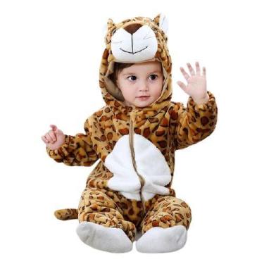 Imagem de Macacão Pijama Inverno Bebê Bichinhos Infantil - Rey Shop, 3-4 Anos, V
