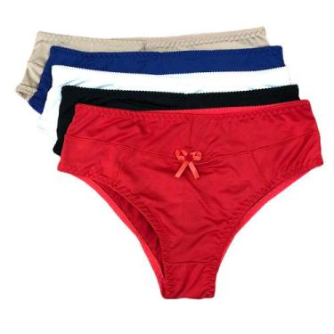 Imagem de Kit 5 Calcinhas Tanga Em Microfibra Lisa Adulto - Fristyle, M