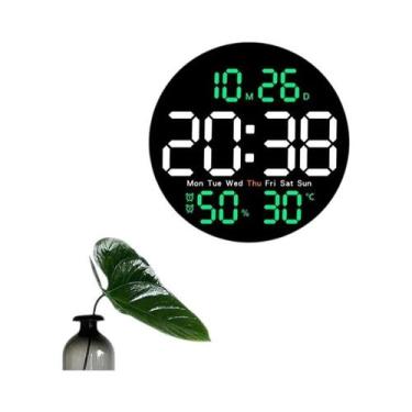 Imagem de Relógio Digital De Parede LED De 10 Polegadas Com Controle Remoto, Tem