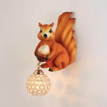 Imagem de Luminária de parede dupla com espelho em formato de chama, iluminação de cristal para banheiro, luz direcionada para cima e para baixo, arandela de parede redonda com cúpula de vidro, luminá