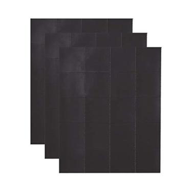 Imagem de 60 Peças de Quadrados Magnéticos Autoadesivos com Fundo Adesivo em 3 Folhas Fita para Artesanato DIY Agenda Fotos Cartão