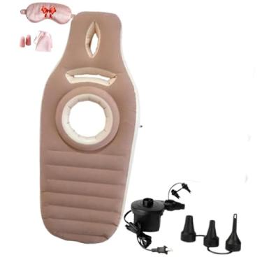 Imagem de Travesseiro de gravidez, para pessoas que dormem de estômago e de lado, suporte para costas, barriga, quadris e pernas, para grávidas (bege)