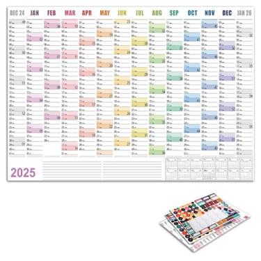Imagem de CWPJUNDGP Calendário 2025 Versão Inglesa Simples Calendário de Mesa Planejar Este Calendário de Parede Memorando
