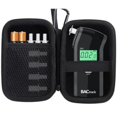 Imagem de JINMEI Estojo de armazenamento rígido de EVA compatível com BACtrack S80/BACtrack Scout/BACtrack Element, bafômetro, detector oral, caixa de armazenamento de viagem protetora (preto)