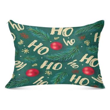 Imagem de Capa de almofada padrão com design de Natal 50,8 x 66 cm com zíper para outono e inverno
