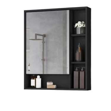 Imagem de Armário Banheiro Com Espelheira Porta(Preto)