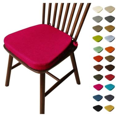 Imagem de Yadlan Almofadas para cadeira de sala de jantar, almofadas para cadeiras de cozinha antimanchas, com laços antiderrapantes, almofada de assento macia para banquinho, jardim E2 43 x 42 x 33 * 5 cm