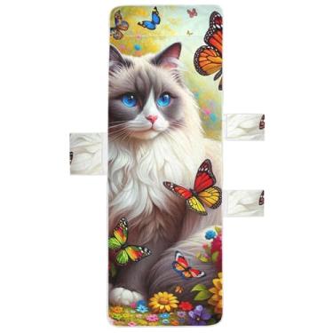 Imagem de Lindas capas de cadeira de cadeira de praia com borboleta, flor, borboleta, cadeira, toalha de praia, com bolsos, espreguiçadeira de praia de gramado, 203 x 76 cm