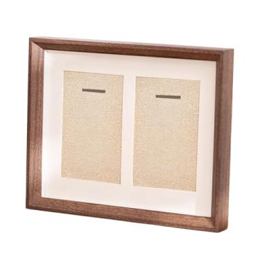 Imagem de Generic Expositor de Medalhas Duplo, Caixa de Exibição, Organizador Elegante, Moldura de Madeira para Medalhas de Ginástica e Futebol, Style D