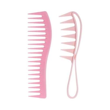 Imagem de Pente De Plástico Com Dentes Largos Para Cabelos Cacheados, Acessórios