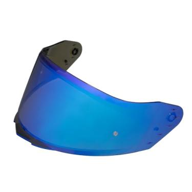 Imagem de Viseira Texx Espelhada Azul Mod. Raptor Com Acabamento Antirisco E Antiembaçamento E Dupla Curvatura 2.2Mm
