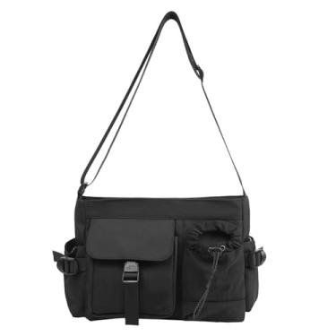 Imagem de Bolsa tiracolo masculina com vários bolsos, Preto, (31*12*15)CM