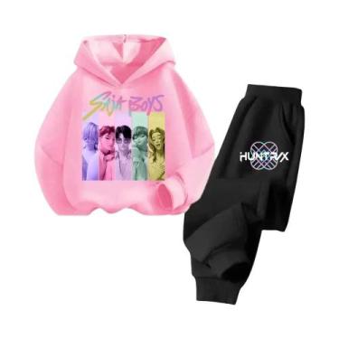 Imagem de Conjunto De Moletom Com Capuz Para Crianças K-pop Demon Hunter Menina 