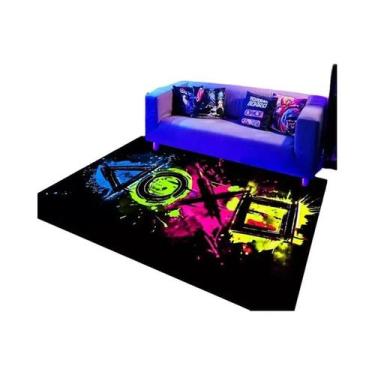 Imagem de Tapete De Jogo 3D Grande Para Meninos, Antiderrapante, Design De Contr