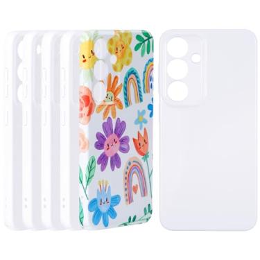 Imagem de HTVRONT Pacote com 6 capas de telefone de sublimação em branco compatíveis com Galaxy S25 Plus, capa de telefone personalizada de sublimação rígida - Blanks de sublimação brilhante - Capas básicas