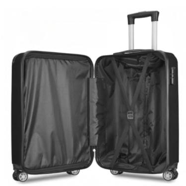 Imagem de Mala de Viagem ABS Bordo Pequena e Média com Zíper Expansível Rodas 360° 8kg 10kg 18kg (Bege 2075,18KG (60x38x25))