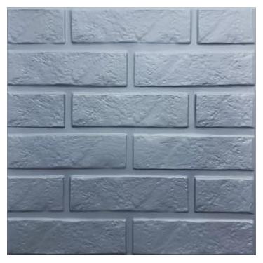 Imagem de Placa Painel Ripada 50x50cm - kit 20 peças 5m²(Tijolo Rustico Cinza)