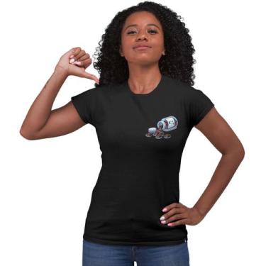 Imagem de Camiseta Feminina Pílulas Disco de Vinil Rock Minimalista - Hipsters, 