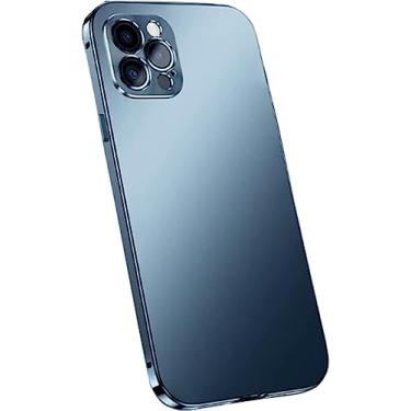 Imagem de KAPPDE Capa para iPhone 14/14 Pro/14 plus/14Pro max, capa de telefone antiimpressão digital à prova de poeira fina capa rígida de policarbonato, capa de telefone com anti-arranhões (cor: azul,