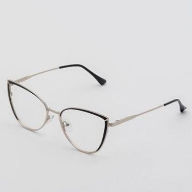 Imagem de Armação Óculos de Grau Feminina Metal Gatinho / Roma- Óculos Sunrise-Feminino