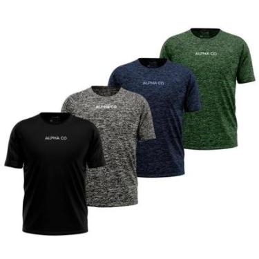 Imagem de Kit 4 Camisetas Dry Alpha Co Masculina-Masculino