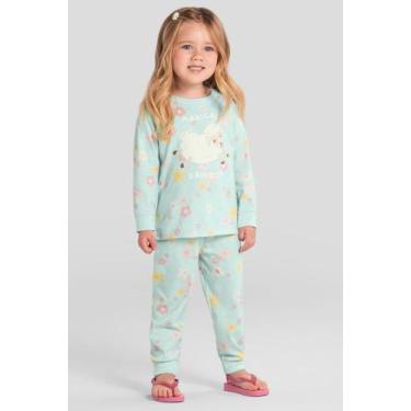 Imagem de Pijama infantil menina brilha no escuro Brandili Verde, Verde, 8