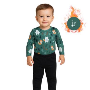 Imagem de Conjunto Body Calça Infantil Térmico Segunda Pele Peluciado - AG Indus